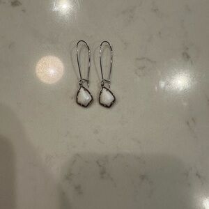 Kendra Scott White Drop Earrings